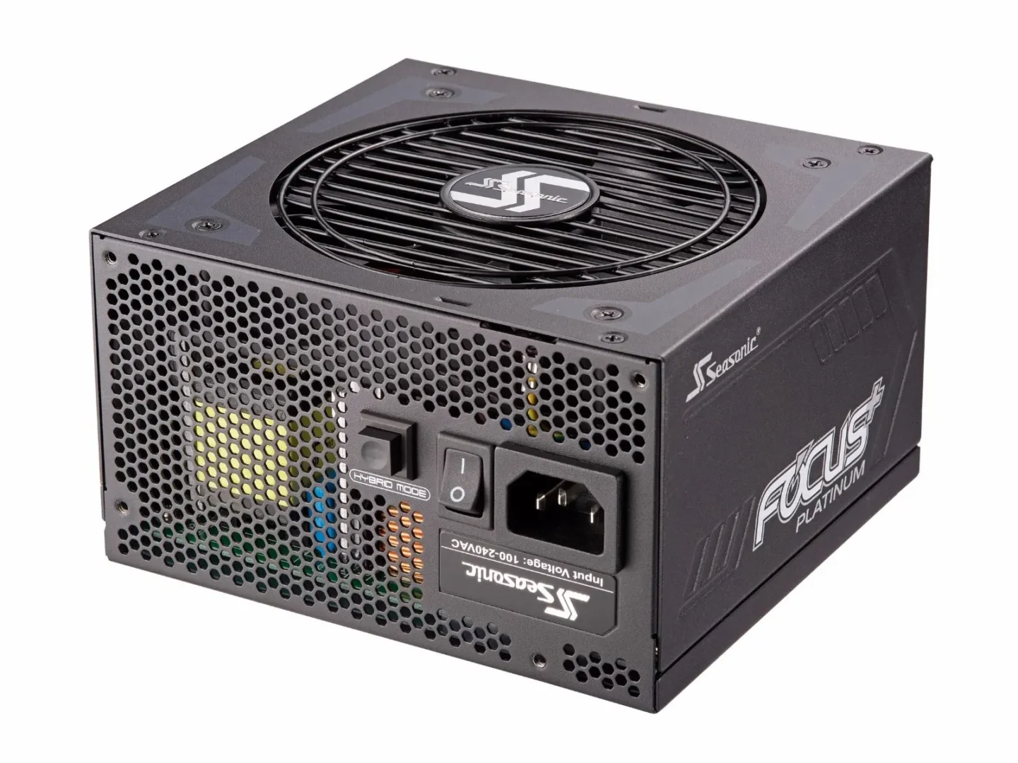 Seasonic FOCUS Plus 650 Platinum SSR-650PX 650W 80+ Platinum ATX12V & EPS12V Full Modular 120mm FDB Fan 10 Year Warranty Compact 140 mm Size Power Supply
COMPACT SIZE: 140 MM DEEP; High power output to size ratio.
FULL MODULAR: Use only the cables you need to reduce clutter and improve airflow for a better ventilated system.
80 PLUS PLATINUM: 90% efficient at 20% load, 92% efficient at 50% load, and 89% efficient at 100% load.
HYBRID SILENT FAN CONTROL: The industry's first, Seasonic patented, advanced three-phased thermal control achieves optimal between silence and cooling. This Hybrid Silent Fan Control functions in three operational stages: Fanless Mode, Silent Mode, and Cooling Mode.
10 YEAR WARRANTY: Our commitment to superior quality.