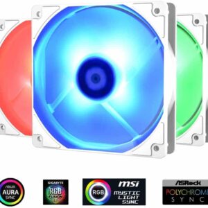 IDCooling XF12025 RGB TRIO Snow White RGB LED Case Fan Triple Pack - Cooling Systems