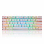 ROYAL KLUDGE RK61 Wired 60% White Blue Switch Mechanical Gaming Keyboard