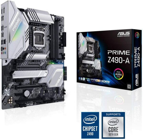 ASUS Prime Z490-A LGA 1200 (Intel 10th Gen) ATX Motherboard - Intel Motherboards