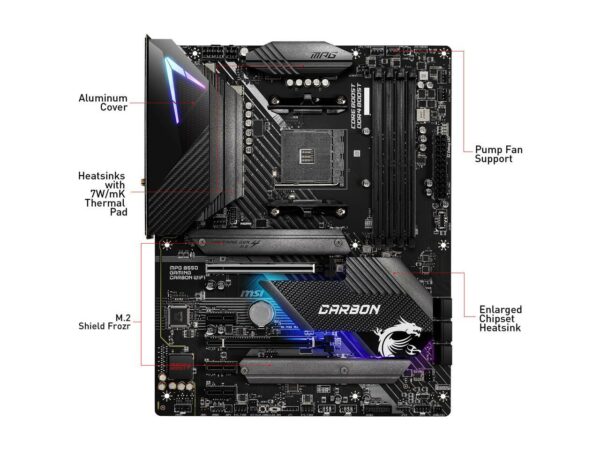MSI MPG B550 Gaming Carbon WIFI AM4 Motherboard - AMD Motherboards
