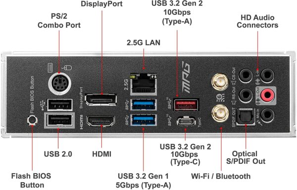 MSI MPG B550 Gaming Edge WiFi Gaming Motherboard - AMD Motherboards