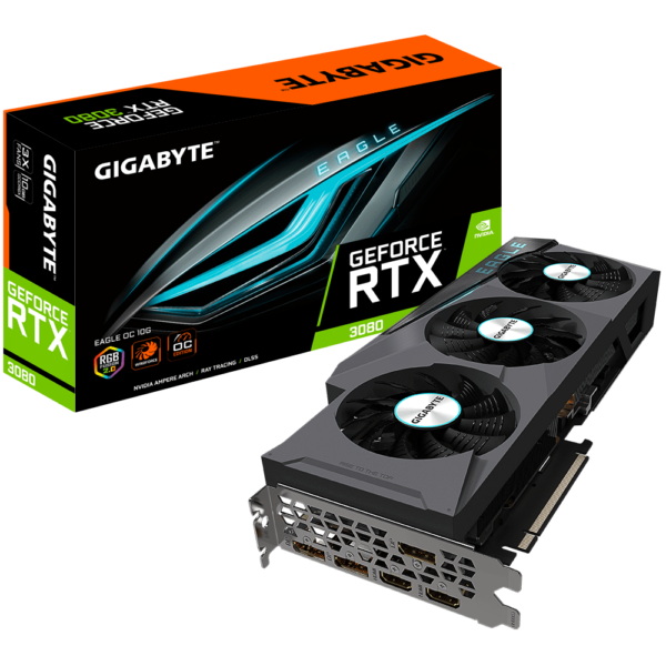 Gigabyte GeForce RTX™ 3080 EAGLE OC 10G GV-N3080EAGLE OC-10GD Video Card - Nvidia Video Cards