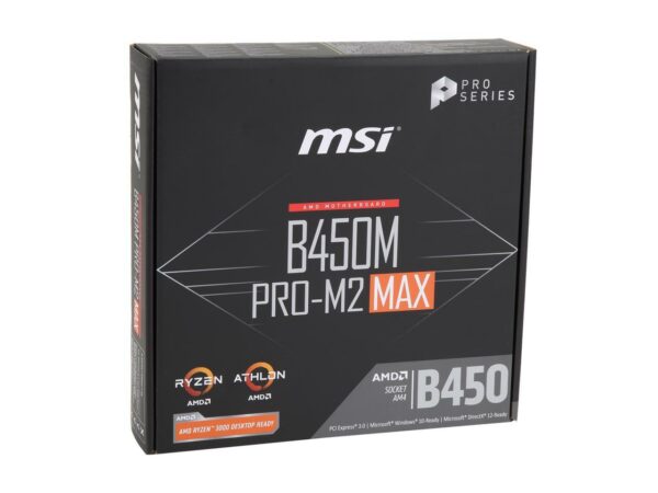 MSI B450M Pro M2 MAX AM4 B450 mATX Motherboard - AMD Motherboards