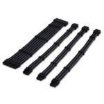 Tecware Black Gray | Pure Black Flex Sleeved Extension Cables