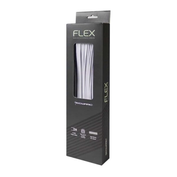 Tecware White Flex Sleeved Extension Cables - Computer Accessories