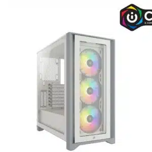 Corsair iCUE 4000X RGB CC-9011205-WW White Steel Tempered Glass ATX Mid Tower Computer Case - BTZ Flash Deals
