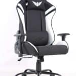 OCPC Xtreme Fabric/Steel Base/Full Recline Premium Gaming Chair Black White
