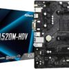 ASRock A520M-HDV AM4 Ryzen Motherboard - AMD Motherboards