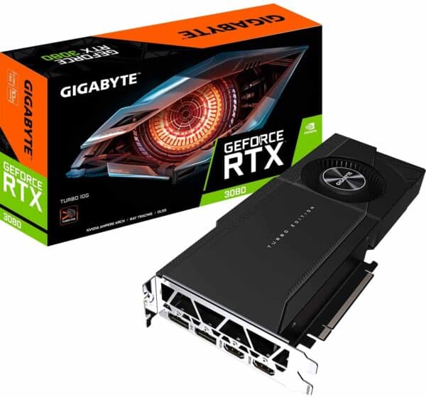 Gigabyte GV-N3080TURBO-10GD GeForce RTX 3080 Turbo 10GB LHR GDDR6X Graphics Card - Nvidia Video Cards