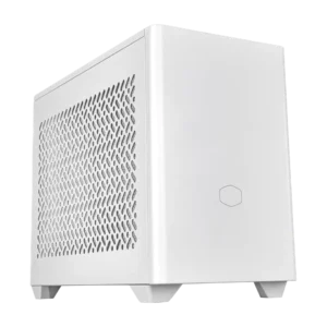 Cooler Master NR200P SFF MiniITX White Tempered glass or Vented Panel ChassisFeatures:
<ul class="a-unordered-list a-vertical a-spacing-mini">
 	<li><span class="a-list-item">Tempered glass or Vented Panel: The NR200P comes with the choice of a vented steel side panel for unrestricted airflow, or a crystal-clear tempered glass side panel to reveal the beauty of a computing beast.</span></li>
 	<li><span class="a-list-item">Unrestricted Cooling Potential: Holds up to 7 fans. 5 sides of open ventilation. Fits CPU coolers up to 155mm tall or up to 280mm long radiators.</span></li>
 	<li><span class="a-list-item">Full-size GPU Fitment with Vertical Mounting: Up to 330mm long triple-slot GPU support. PCI Riser included for a stylish vertical mount option.</span></li>
 	<li><span class="a-list-item">360 Degree Accessibility: Every panel and frame part can be dismantled to allow advanced disassembly and 360 degrees of access to work on components.</span></li>
 	<li><span class="a-list-item">High-quality Materials: Thick, powder coated SGCC steel lasts the life time of the chassis and resists marring from transport or handling.</span></li>
 	<li><span class="a-list-item">Custom Cooling Support: Two liquid cooling pump locations alongside side and bottom radiator mounting locations allow for powerful, custom water-cooled builds inside a compact enclosure.</span></li>
 	<li><span class="a-list-item">Easy, Tool-free access: All external panels, including the tempered glass and top-mounted fans, are secured with pins for easy removal, facilitating quick access to the internals without the use of tools.</span></li>
</ul>