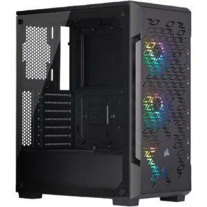 CORSAIR iCUE 220T RGB Tempered Glass Mid-Tower Smart Case Black - Chassis
