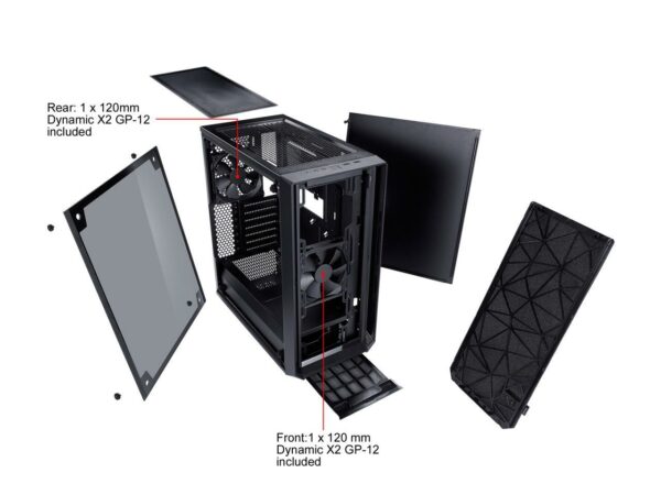 Fractal Design Meshify C Black ATX PC Case - Chassis