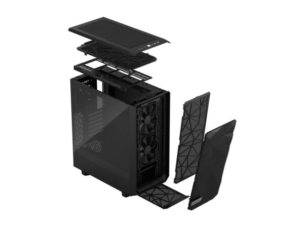 Fractal Design Meshify 2 Compact Black ATX Flexible High-Airflow Light Tinted Tempered Glass Window Mid Tower - Chassis