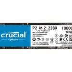 Crucial P2 1000GB CT1000P2SSD8 M.2 2280 NVMe PCIe SSD -  1TB 2,400 MB/s Read, 1,800 MB/s Write Gen 3 x4
