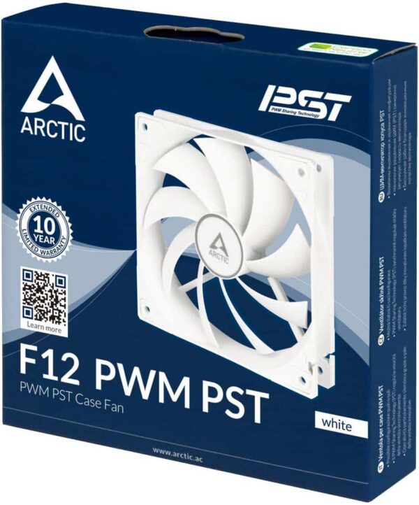 ARCTIC F12 PWM PST Case Fan (White/White) - Cooling Systems