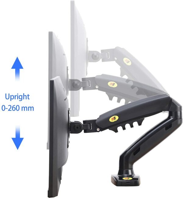North Bayou F80 Monitor Desk Mount Stand Full Motion Swivel Arm with Gas Spring - Computer Accessories