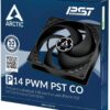 ARCTIC F14 PWM PST CO Case Fan (Black/Black) ACFAN00080A - Cooling Systems
