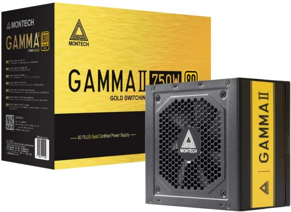 Montech Gamma II Series 750 Watt 80+ Gold Certified Power Supply - Power Sources