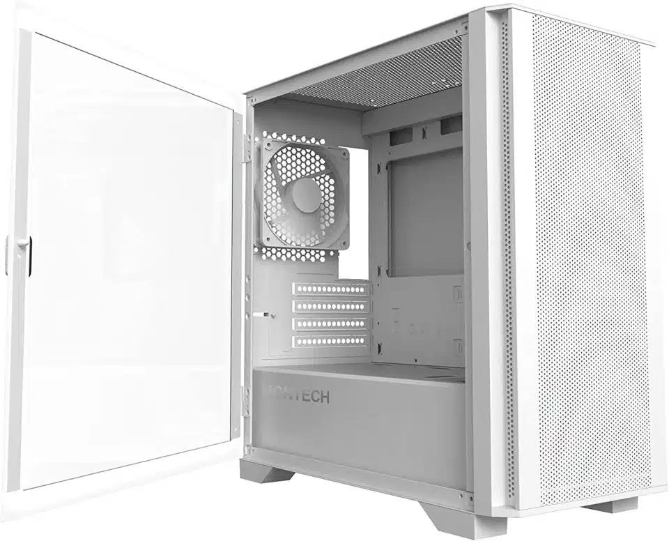 Montech AIR 100 LITE White Micro-ATX Tower with Two Silent Fans ...