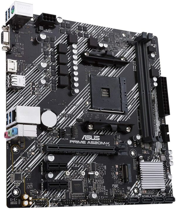 ASUS PRIME A520M-K AMD AM4 (3rd Gen Ryzen) Micro-ATX Motherboard - AMD Motherboards