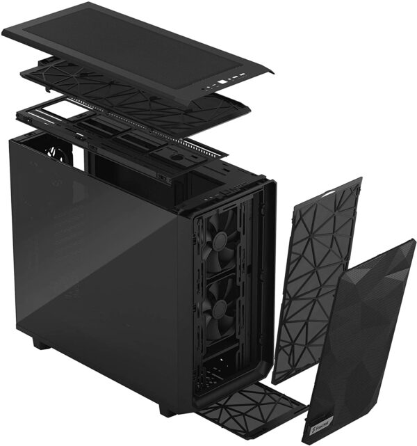 Fractal Design Meshify 2 Black ATX Flexible Dark Tinted Tempered Glass Computer Case FD-C-MES2C-02 - Chassis