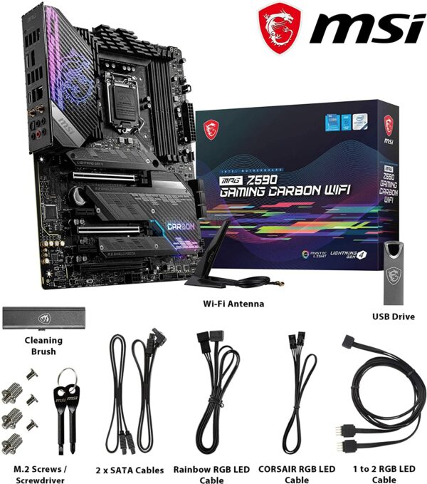 MSI MPG Z590 Gaming Carbon WiFi Gaming Motherboard - Intel Motherboards