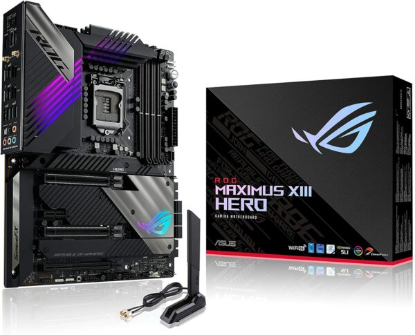Asus ROG Maximus XIII Hero (WiFi 6E) Z590 LGA 1200(Intel11th/10th Gen) ATX Gaming Motherboard - Intel Motherboards