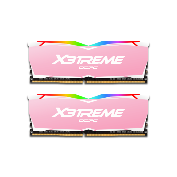 OCPC X3TREME RGB 16GB 2x8GB DDR4 3200MHz Desktop Memory Pink Edition - BTZ Flash Deals