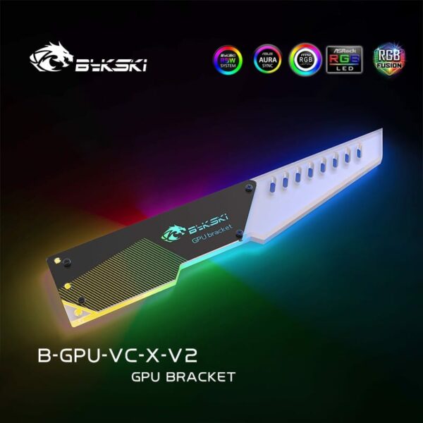 BYKSKI Graphics Card Bracket Support Sync Motherbaord 5V 3PIN A-RGB - Computer Accessories