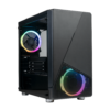 AZZA Noir Micro-ATX Midtower Gaming Chassis 2 RGB Fans Included - Chassis