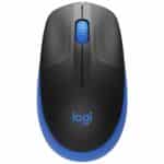 Logitech Wireless Mouse M190 Full Size Ambidextrous Curve Design Blue