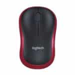 Logitech M185 Wireless Mouse Swift Black Red
