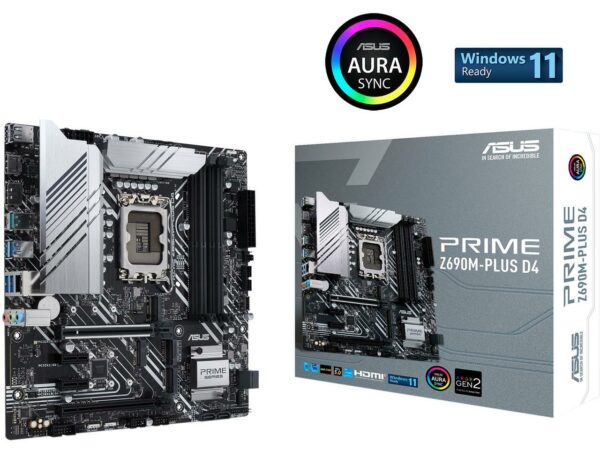 ASUS Prime Z690M-Plus D4 LGA 1700 Intel Motherboard - Intel Motherboards