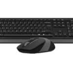 A4tech Keyboard and Mouse Wireless 2.4G Power-Saving FG1010 Fstyler Combo - Grey | White