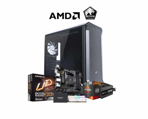 WARLOCK AMD Ryzen 5 5600G | 16GB | 500GB NVME High Performance Editing & Gaming APU System Unit - Consumer Desktop