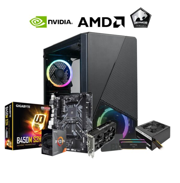 HANCOCK AMD Ryzen 3 4100/8GB/480GB/GTX 1650 Work or Gaming Mid Range System Unit - Consumer Desktop