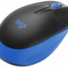 Logitech Wireless Mouse M190 Full Size Ambidextrous Curve Design Blue - Computer Accessories