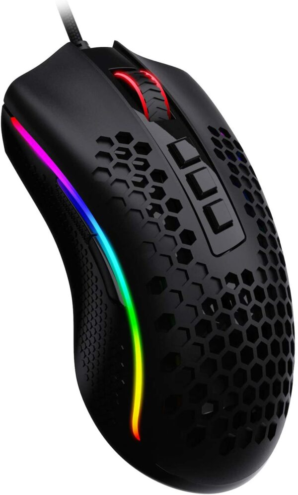 Redragon M808 Storm Lightweight RGB Gaming Mouse Black | White - Computer Accessories