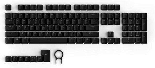 Tecware PBT Keycaps Double-Shot for Mechanical Keyboards Full 111 Keys Set OEM Profile Black / Black Grey - Computer Accessories