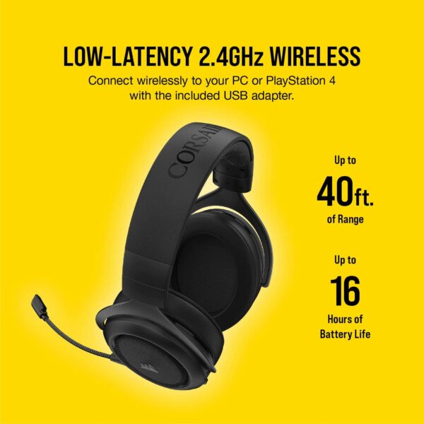 Corsair HS70 Pro Wireless Gaming Headset Carbon - Computer Accessories