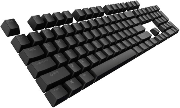 Tecware PBT Keycaps Double-Shot for Mechanical Keyboards Full 111 Keys Set OEM Profile Black / Black Grey - Computer Accessories