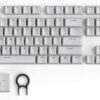 Tecware PBT Keycaps Double-Shot for Mechanical Keyboards Full 111 Keys Set OEM Profile White / White Grey - Computer Accessories
