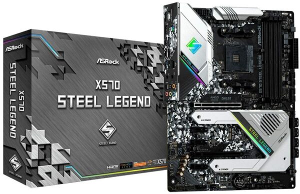 ASRock X570 Steel Legend AM4 AMD Motherboard - AMD Motherboards