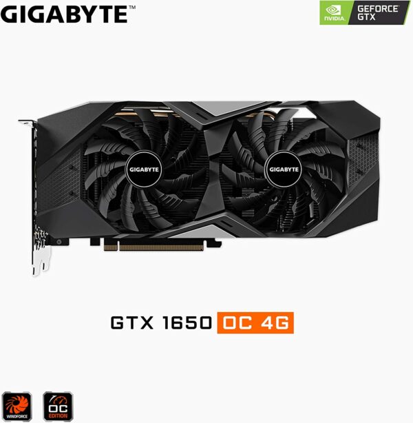 Gigabyte GeForce GTX 1650 4G GDDR5 Graphics Card, 2X Windforce Fans GV-N1650D5-4GD - BTZ Flash Deals