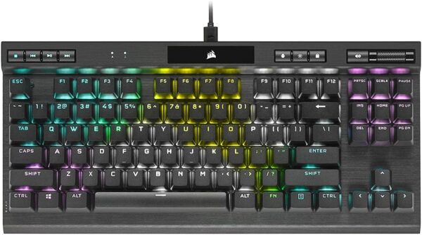 CORSAIR K70 RGB TKL Champion Series Tenkeyless OPX Rapidfire Mechanical Gaming Keyboard CH-911901A-NA - Computer Accessories
