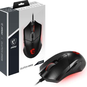 MSI Clutch GM08 4200 DPI Red LED Optical Wired Gaming Mouse - Computer Accessories