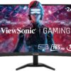 ViewSonic VX2468-PC-MHD 24 Inch Full HD 1080p 165Hz 1ms Curved Gaming Monitor - Monitors
