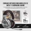 CORSAIR Virtuoso RGB Wireless Gaming Headset (Espresso) - Computer Accessories