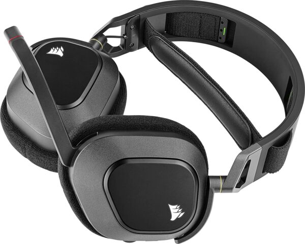 CORSAIR HS80 RGB Wireless Premium Gaming Headset Carbon - Computer Accessories